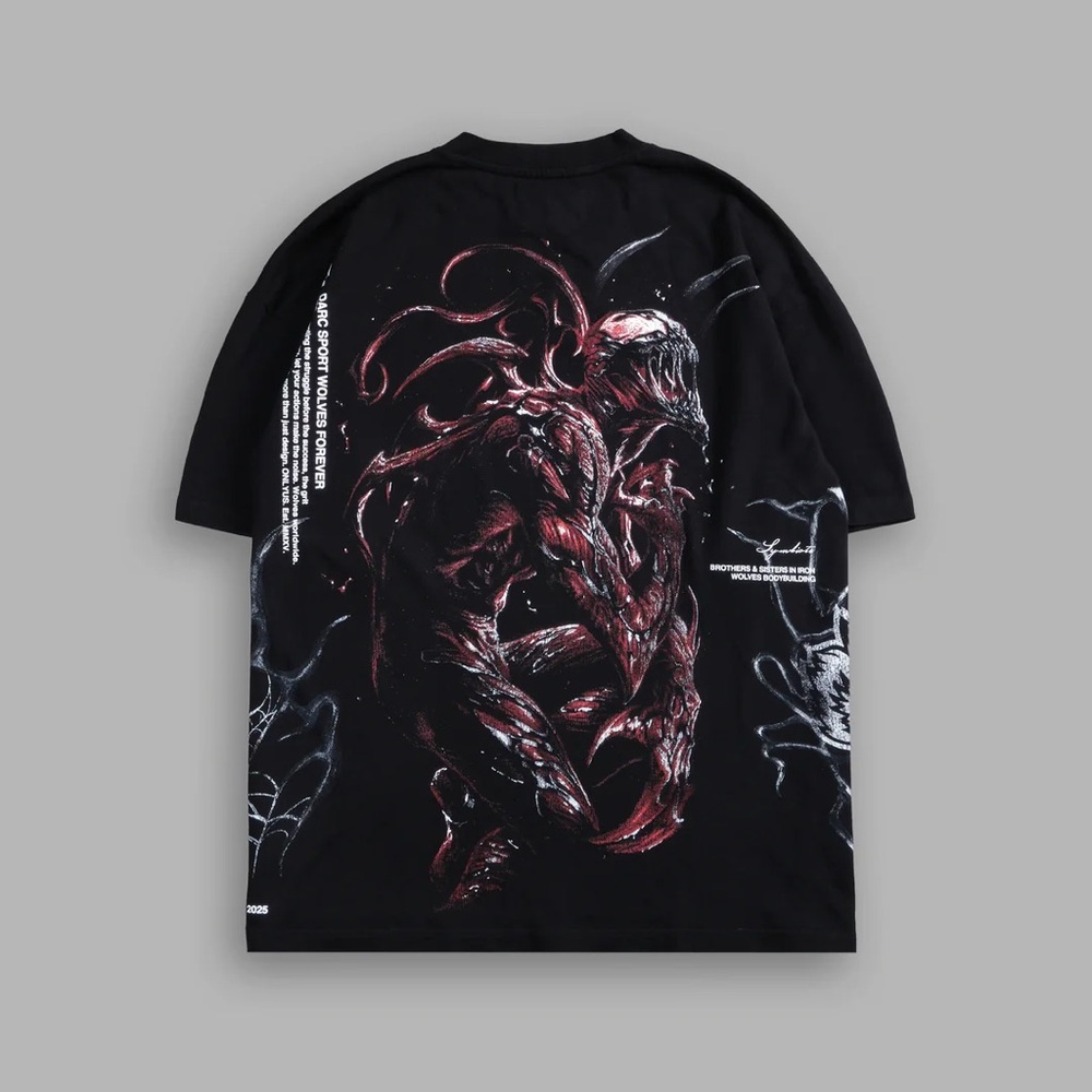 Darc Sport CARNAGE "SIDE BY SIDE" SERIES OVERSIZED TEE IN BLACK Size Large & XL
